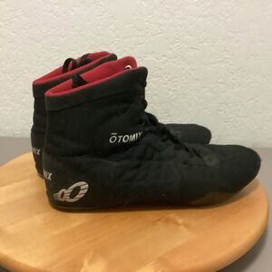 Otomix MX 3000 Weightlifting Shoes Mens 9.5 Black Red High Top Bodybuilding Gym